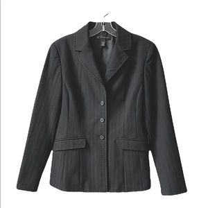 INC Black Striped Suit Jacket